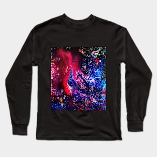 Galaxy Acrylic Painting Part 2 Long Sleeve T-Shirt